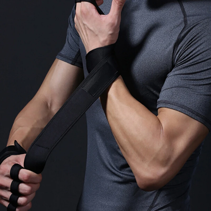 Breathable Anti Slip Gym Fingerless Glove Sports Fitness for Women Men Bodybuilding Weightlifting Excise Sport Gloves | Спорт и