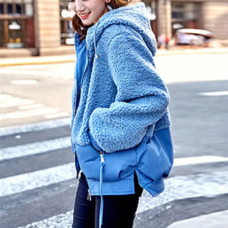 Outerwear &amp Jackets Women Fleece Winter Hooded Patchwork Coats Female Cute Bear Ear Panda Hoodie Coat Outwear Womens N17 | Женская