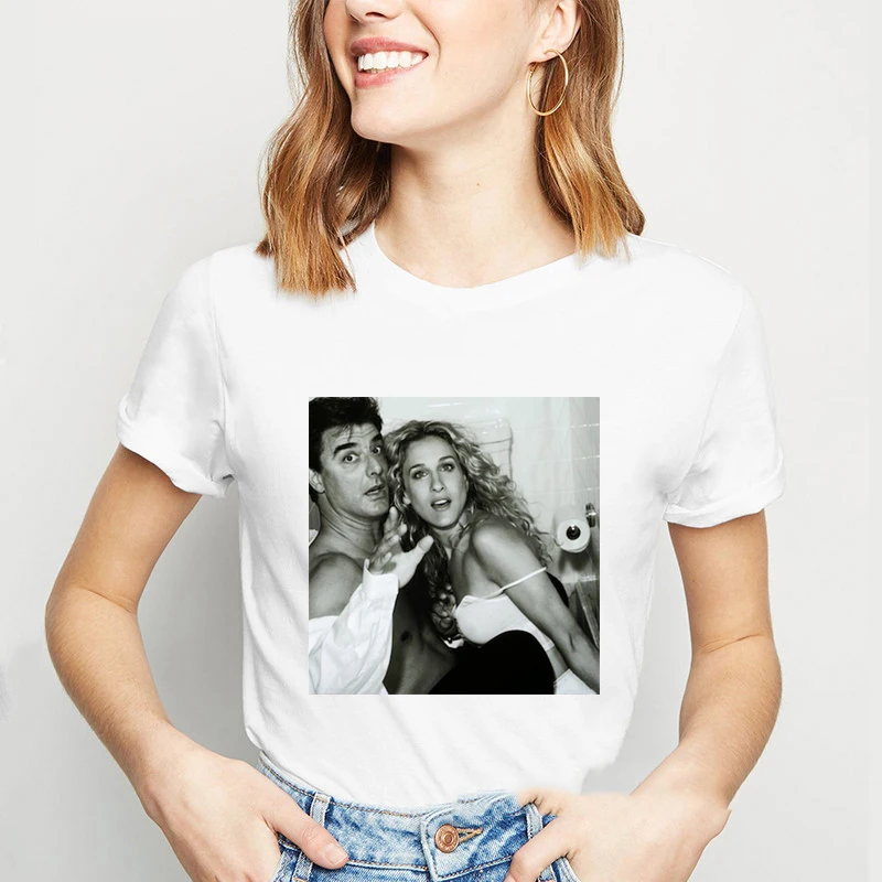 Винтажная Стильная летняя модная футболка Сексуальная с принтом в виде города