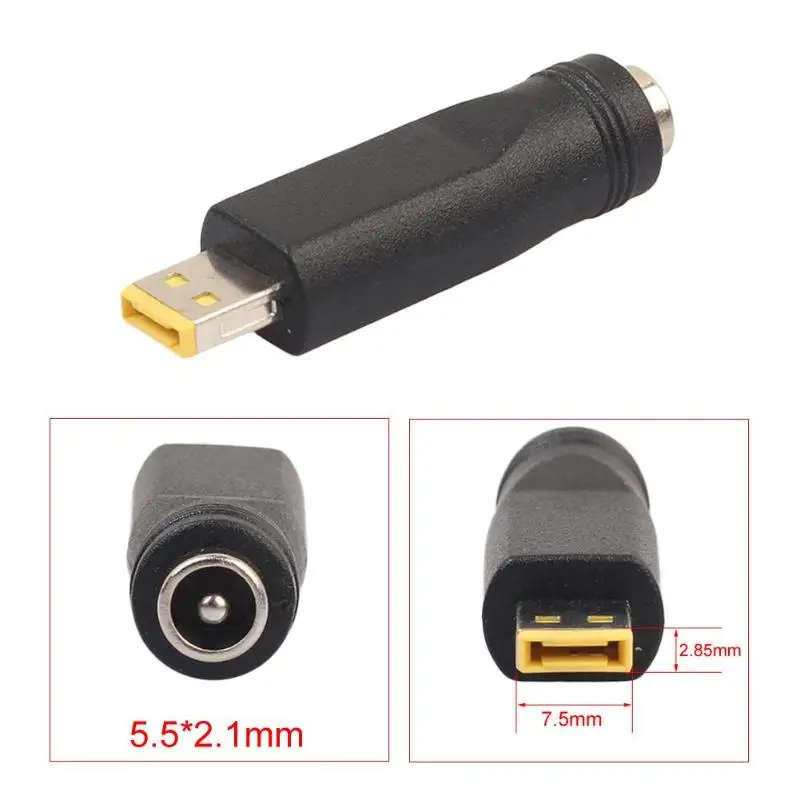 Постоянный ток конверсионная вилка адаптер 5 мм * 2 1 женский маленький квадратный
