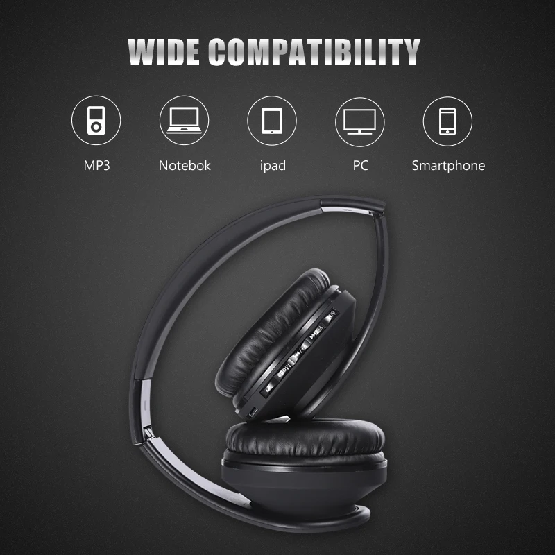 Hisonic гарнитура Беспроводной складные наушники стерео спортивные микрофон