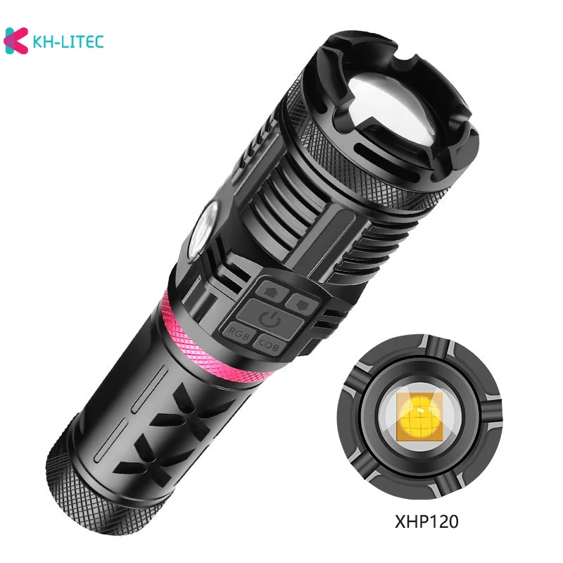 Most Powerful Led Flashlight 4 core XHP90.2 4 Colors USB Rechargeable Powerbank 3pcs 18650 Battery Torch Camping Zoom Lantern