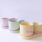 Силиконовая форма для бетона, круглый контейнер для свечей, банка, форма с крышкой, бетонная глина, пластырь для ручек, форма