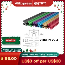 FYSETC Voron 2.2/2.4 3d printer frame kit V2.4 350MM European standard frame profile kit for VORON 2.4 3d Printer