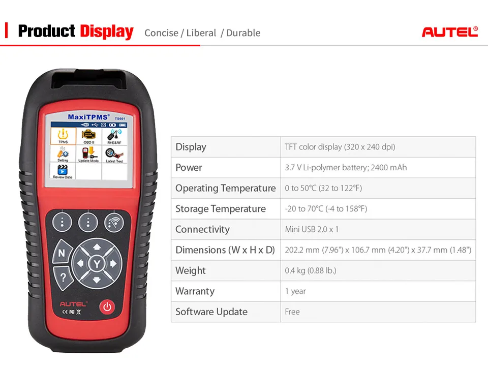 Autel MaxiTPMS TS601 система контроля давления в шинах автомобиля диагностический инструмент OBD2 сканер автомобильный активатор Инструменты для ремонта шин Сенсор программирования код ридер