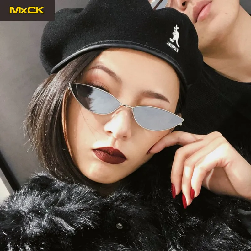 MxCK брендовые Модные солнцезащитные очки женские металлические ретро прозрачные