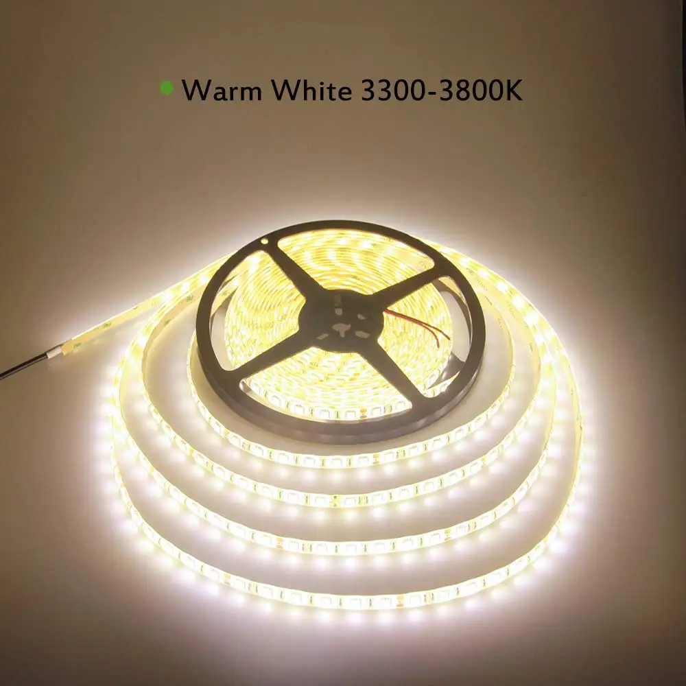 DC 24V 32 8ft 5050 SMD светодиодный гибкий свет ленты теплый белый 10M 600 s 60 Светодиодный s/M