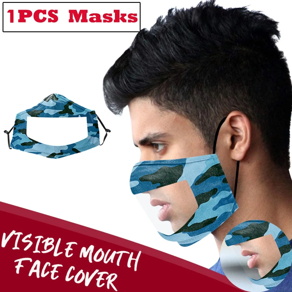 Маски для лица взрослых модные маски чтения губ Моющиеся Многоразовые