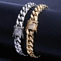new arrival 11mm miami cuban link hip hop bracelets for men fashion jewelry