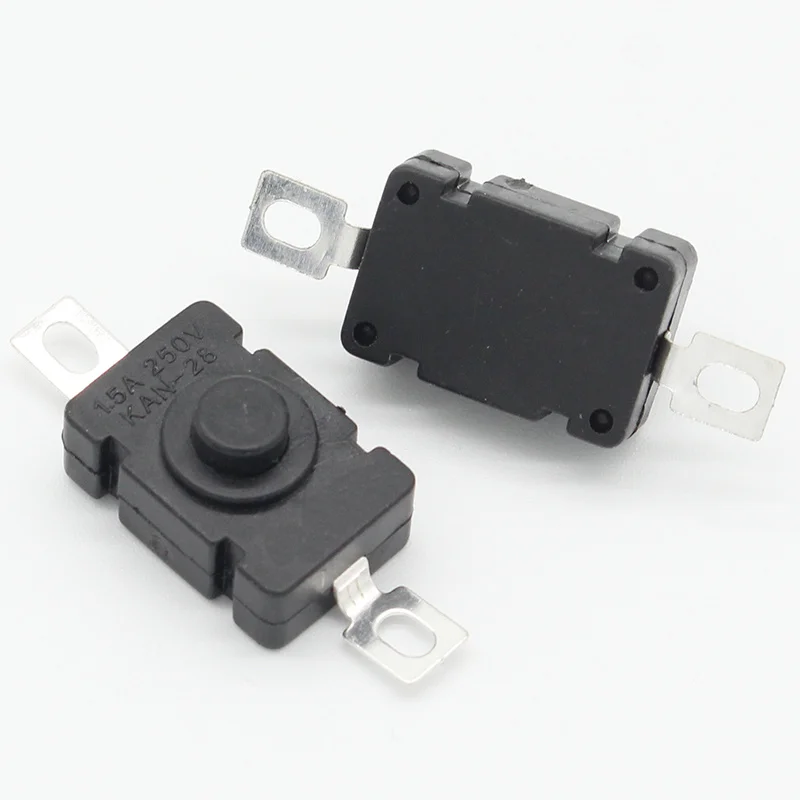 

10pcs KAN-28 1.5A250V Flashlight Switches Self Locking SMD Type 18 x 12mm Push Button Switches 1812-28A