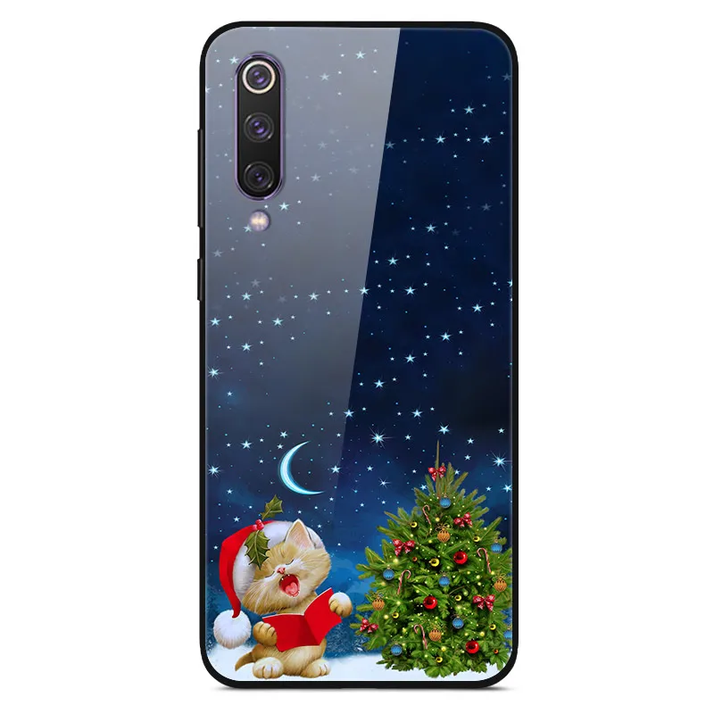 Christmas 7 Для huawei P30 Lite, чехол, стекло, задняя крышка, жесткий чехол для телефона s, для huawei P30 Lite, чехол, бампер, закаленное, Honor 9X Pro Y9 Prime - Цвет: Christmas 7