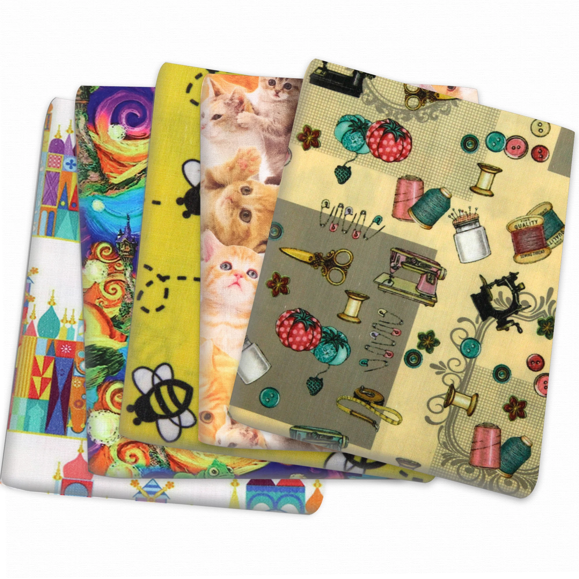 Мультяшный персонаж Полиэстер Хлопок лоскутное шитье Женский материал для