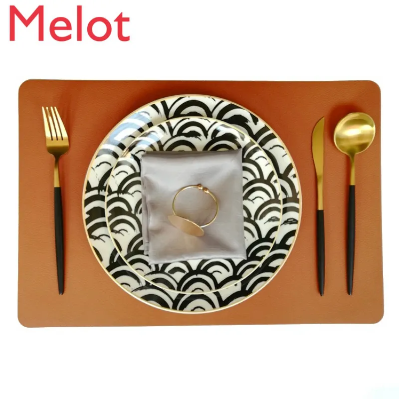 

Japanese Style Model Room Tableware Set Light Luxury Modern Dining Table Plate Decoration Exhibition Hall Decoration Plate