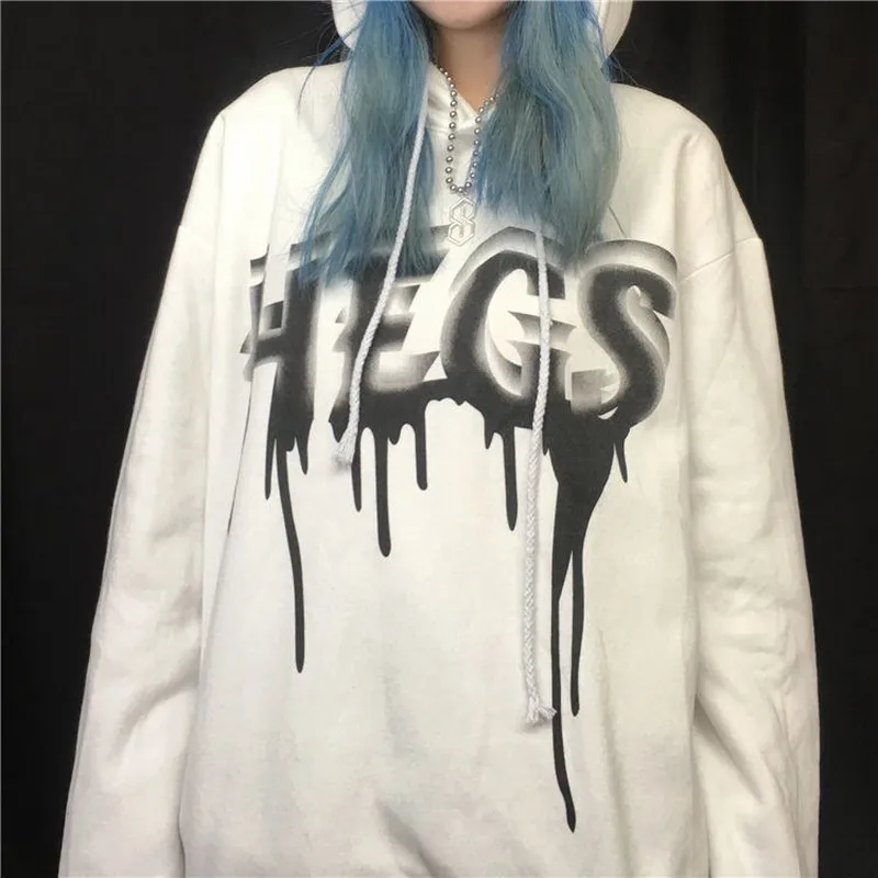 Новинка Осень-зима 2020 темные черные топы в стиле ретро с принтом букв толстый