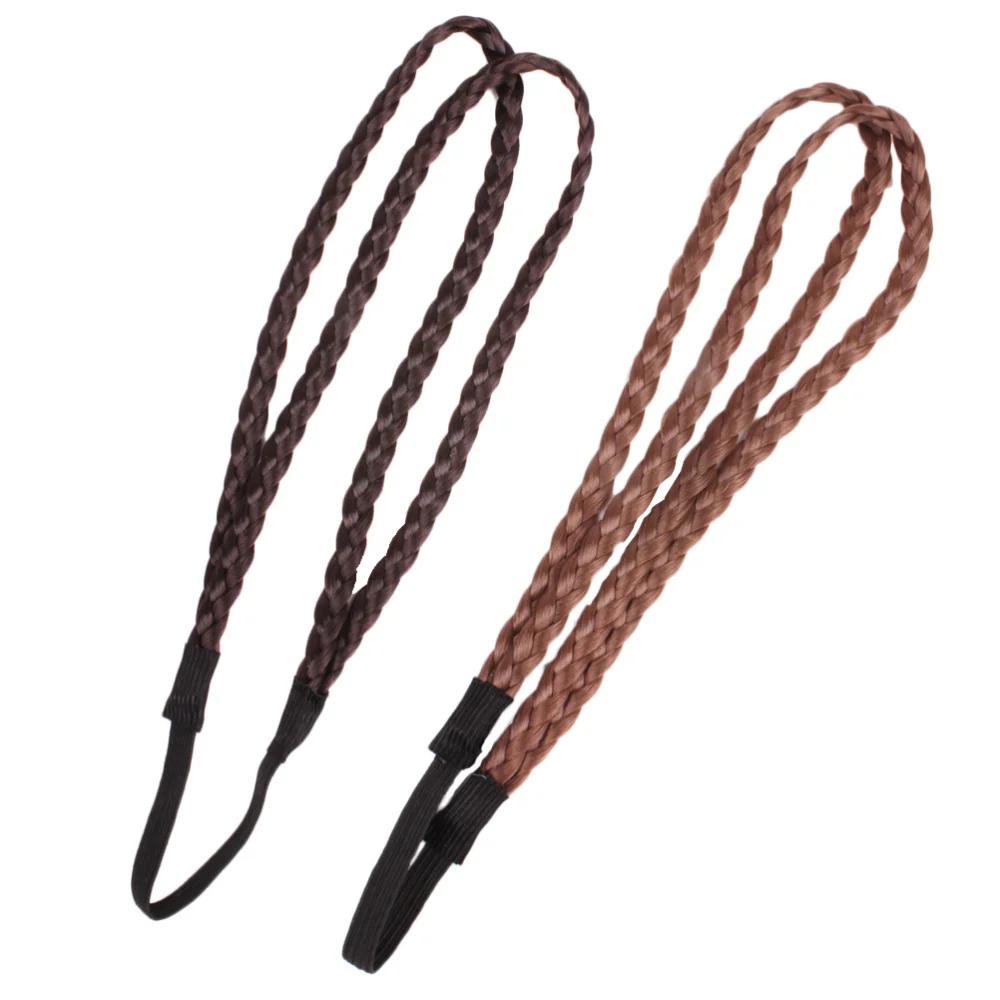 Ободок для волос двухслойный Плетеный 6 шт.|Мужские повязки| |