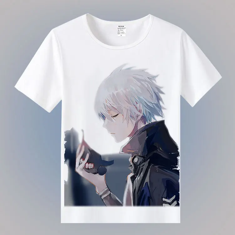Японское аниме Токийский Гуль косплей футболка Мультфильм канеки Кен тоука
