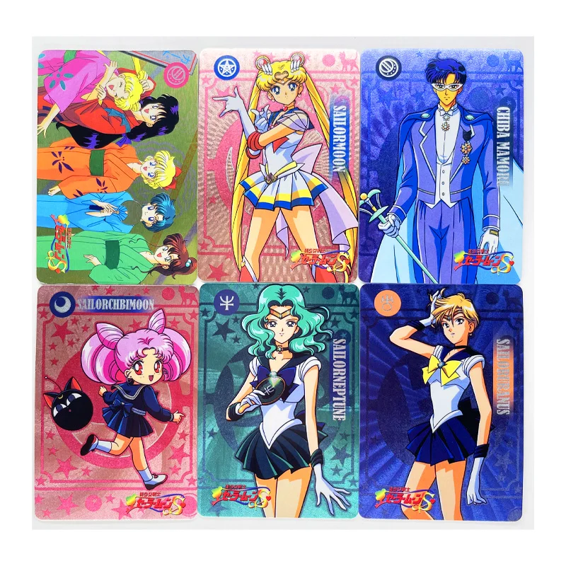 54 unids/set de Sailor Moon Cardman, juguetes, pasatiempos, coleccionables, colecci&oacute;n de juegos, tarjetas de Anime-5