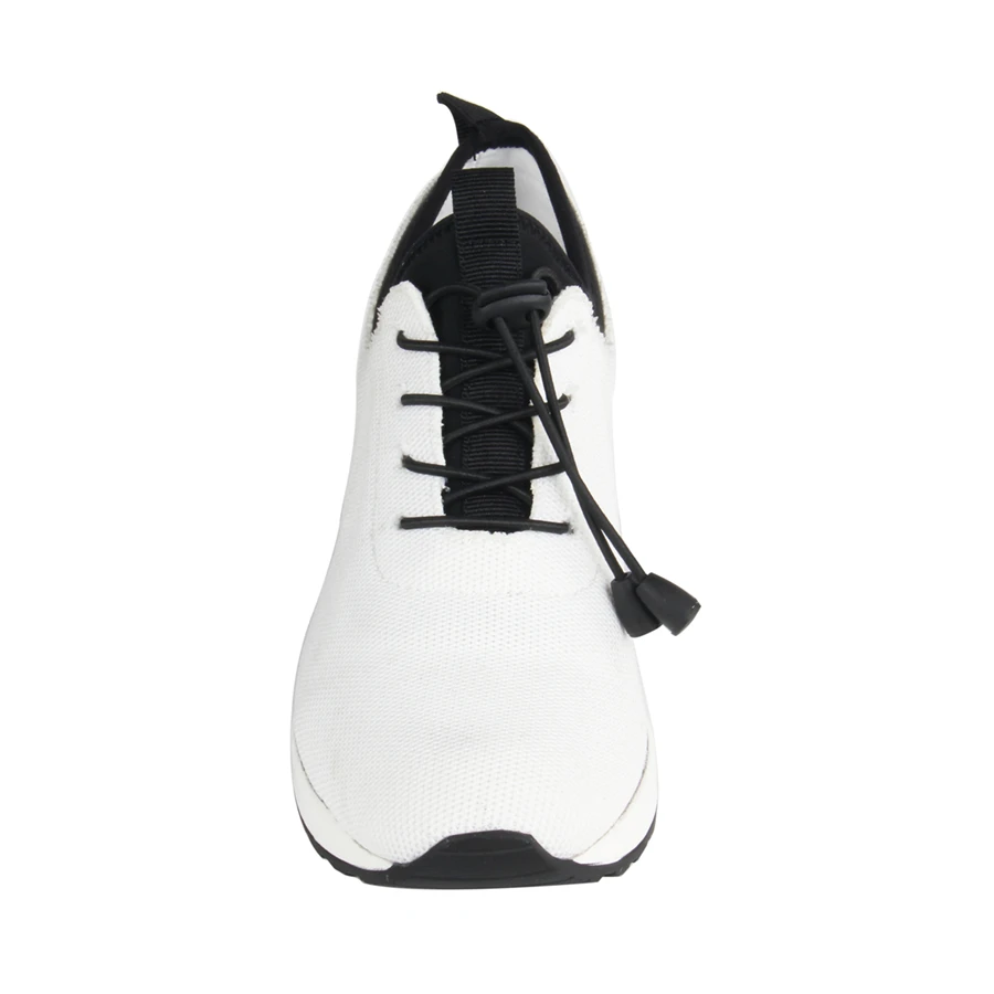 Белые кроссовки на платформе Вязаная обувь Женская танкетке Модная легкая из