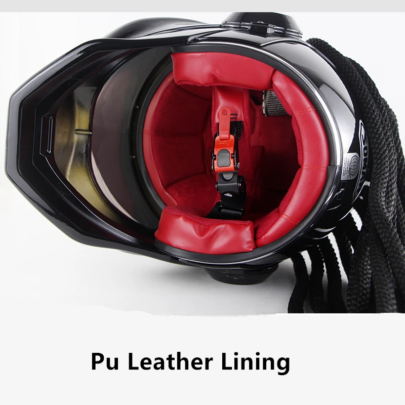 Классный шлем Хищник кожаный чехол из искусственной кожи (серебристый козырек с