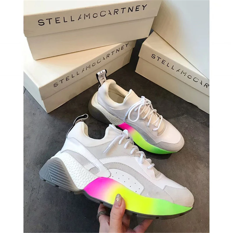 

2021 Top quality Man Woman Brand Women Running Shoes Genuine Leather Men Sneakers Men Women Skateboarding Shoes Breathable Comf