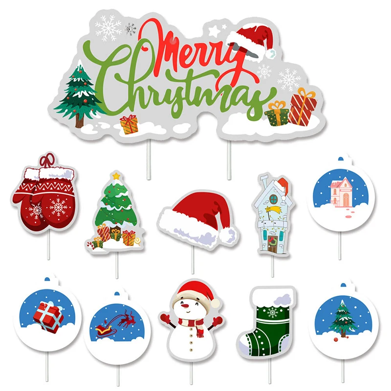 

1 Set New Santa Claus Hanging Flag Combination Balloon Merry Christmas Holiday Banner Cake Topper Baby Shower Party Decorations