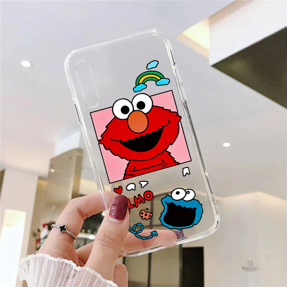 Чехол Elmo с изображением печенья Улица Сезам для телефона Huawei P Mate P10 P20 P30 P40 10 20 Smart Z