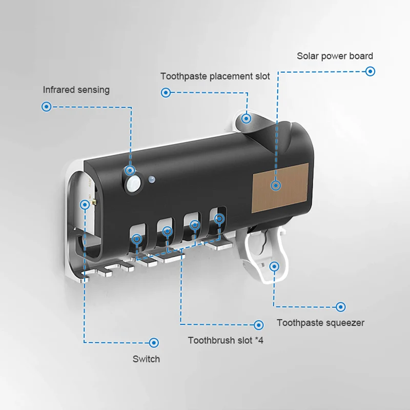Стерилизатор зубных щеток ONEUP Автоматический Диспенсер зубной пасты
