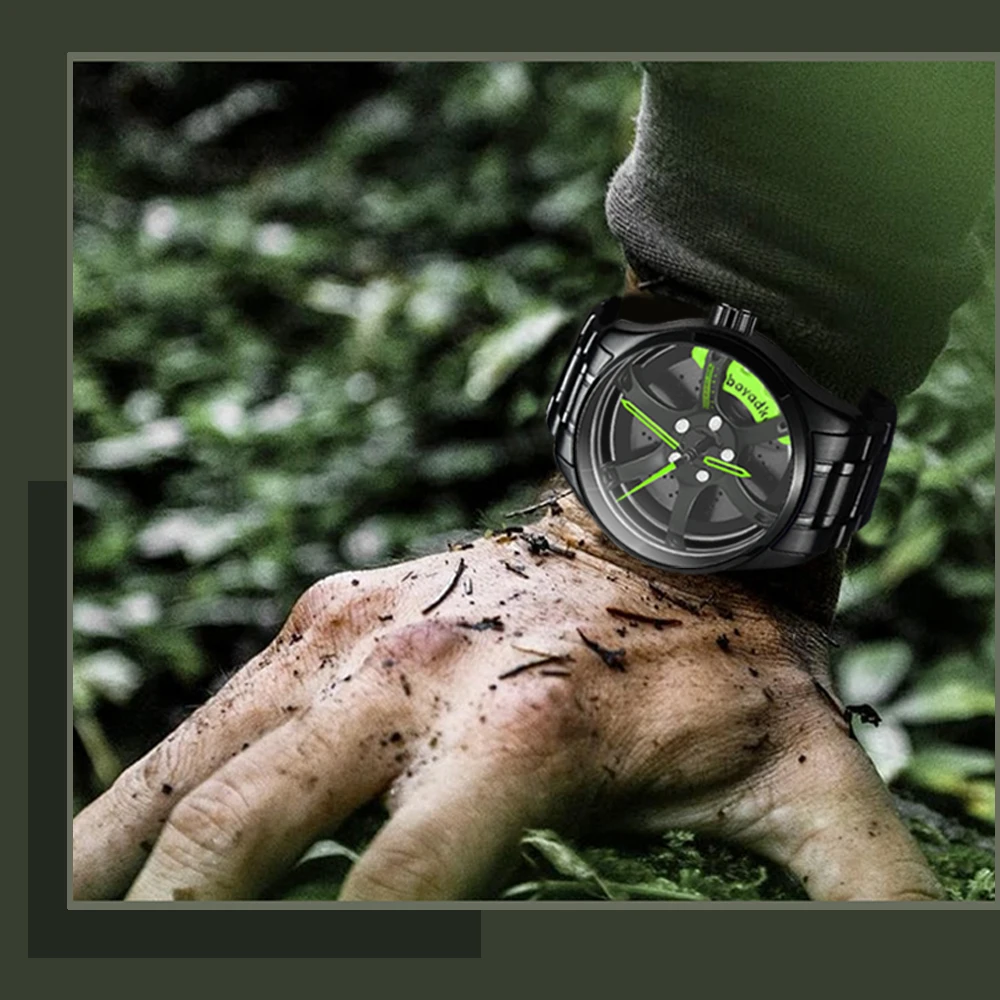 

Car Racing Watches Men's Wheel Rim Hub Watch Men Wristwatch Clock Sport Car Design Creative Men Wrist Watch Relogio Masculino