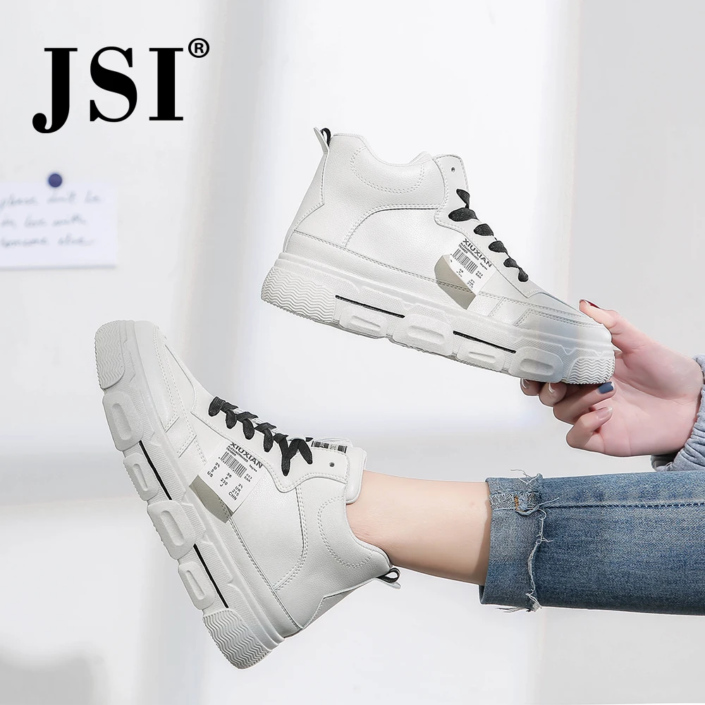 JSI весенние новые женские уличные туфли с круглым носком на шнуровке дышащие