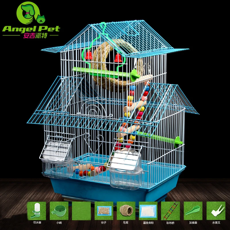

Bird cage tiger skin parrot cage thrush of big Villa bird cages for iron culture of parrots birdhouse large bird cage decoration