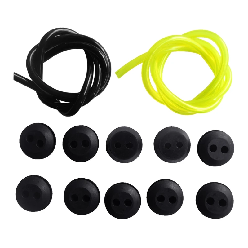 

Высококачественная топливная трубка 12 шт. 2 топливных трубы и 10 шайб для газонокосилки аксессуары черный + желтый