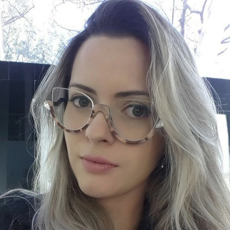 

Eyeezi Half Frame Designer Fashion Computer Glasses Anti Blue Light Optical Glasses Frames Women Fashion Computer Eyeglasses