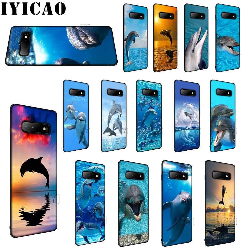 IYICAO морские животные Дельфин мягкий чехол для samsung A70 A60 A50 A40 A20 A10 Note 8 9 10 плюс A10S A20S