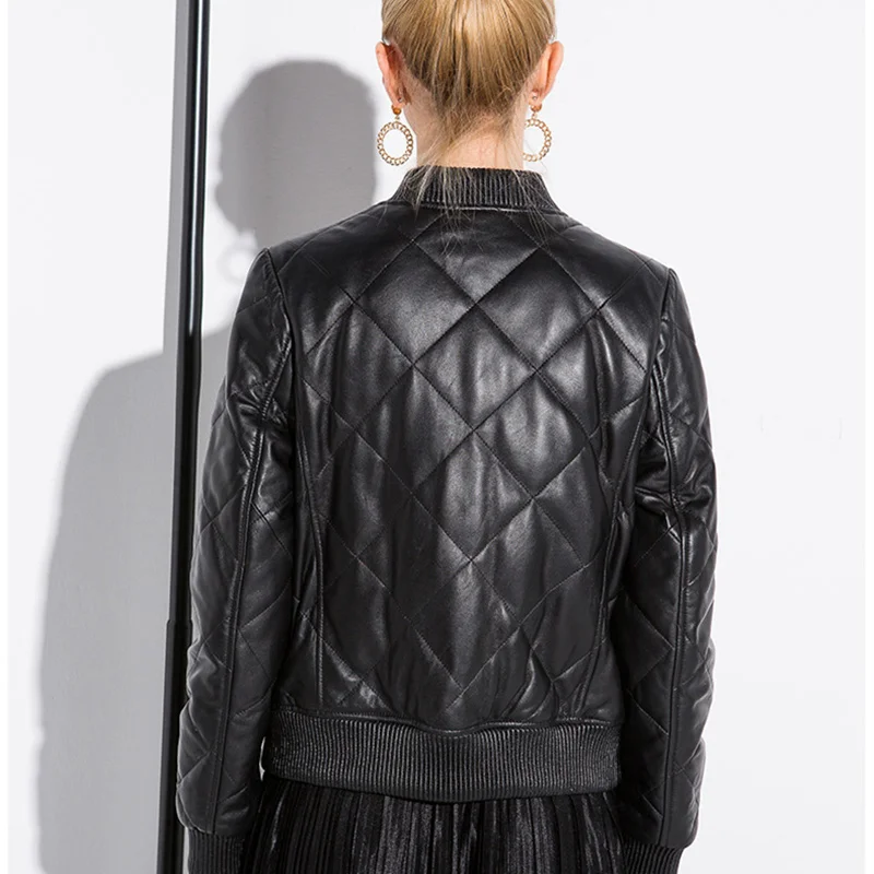 

Женская короткая куртка из натуральной овечьей кожи, теплая хлопковая куртка, верхняя одежда высшего качества для зимы, 2020