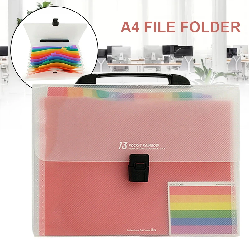 A4 органайзер для документов с 13 карманами водонепроницаемый расширяющийся