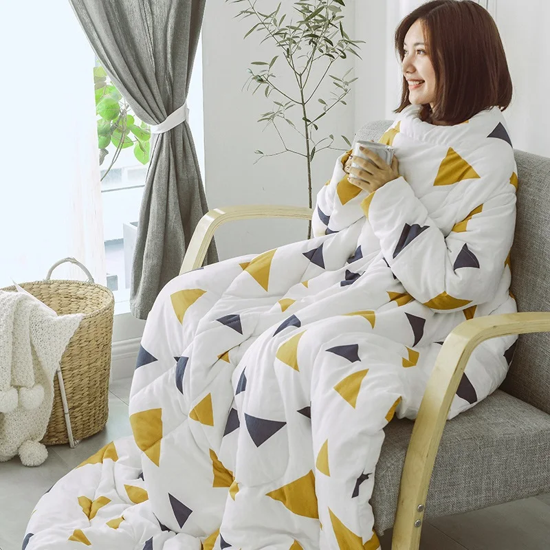 Зимнее ленивое одеяло с рукавами можно носить накидка покрывало одежда| |