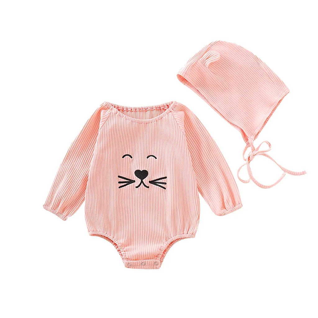 Боди для малышей Комплект девочек и мальчиков с длинными рукавами рисунком кота