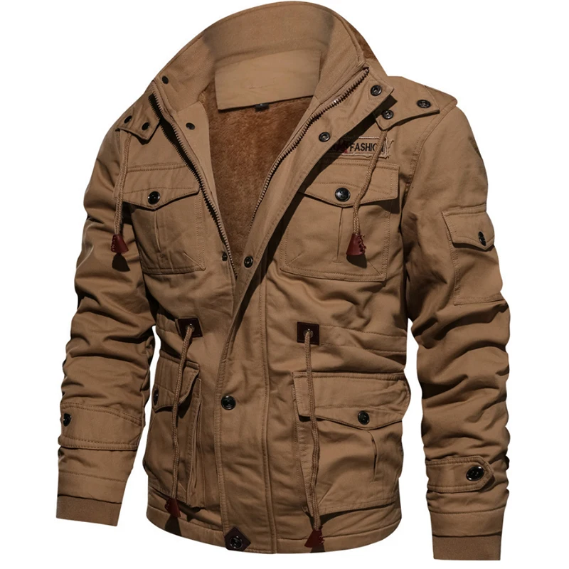 

2020 New Arrival Men's Winter Fleece Jackets Warm Hooded Coat Thermal Thick Outerwear Male Military Jacket Mens Brand Clothing
