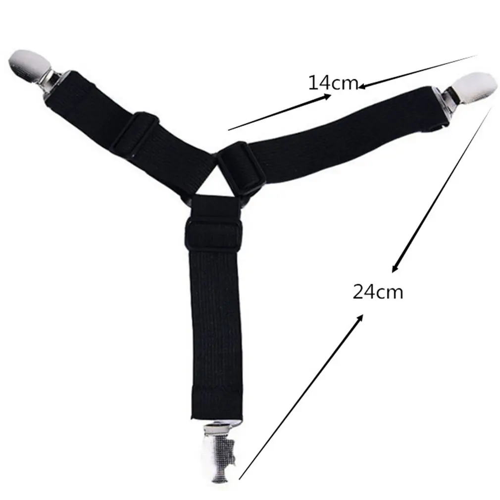 

4pcs Elastic Bed Sheet Grippers Clip Mattress Cover Blankets Holder Fasteners Slip-Resistant Belt Clips Home Textiles Gadgets