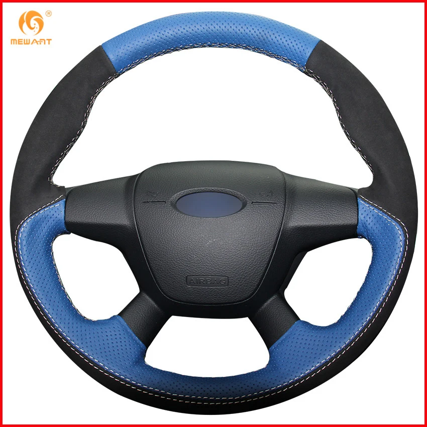 MEWANT синяя натуральная кожа черная замша аксессуары для Ford Focus 3 2012 2014 KUGA Escape 2013