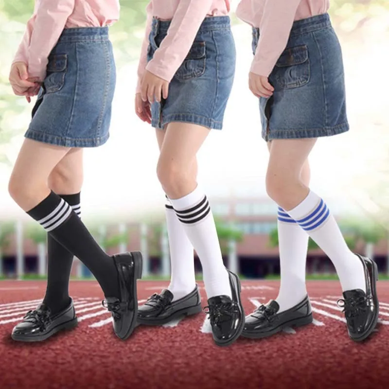 

new Socks for girls striped thigh high Socks breathable sports student tube Socks dance Socks wool sock loli fluffy Socks unif