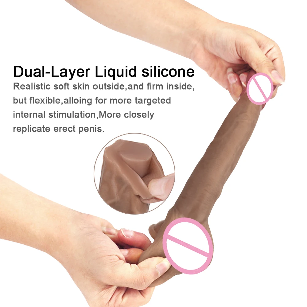 Мягкий фаллоимитатор GaGu не гелевый пенис длинный супер толстый реалистичный на