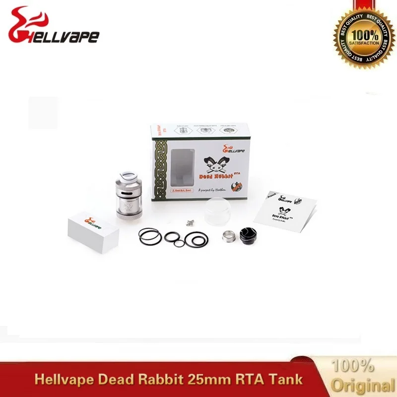 Helvape Dead Rabbit 25 мм RTA Vape Tank 4 5 мл атомайзер с полимерным дриптопом одна двойная