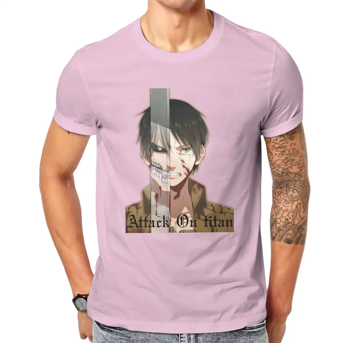 

Wholesale Attack On Titan print Funny O-neck Men Unisex Custom T-Shirts 205138