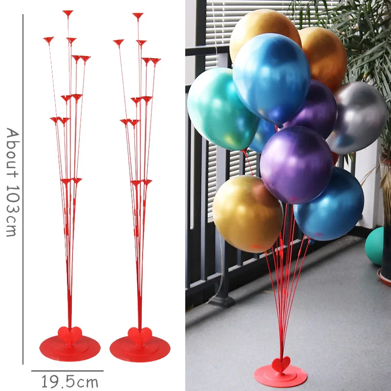 1/2 комплекта красные шарики для свадьбы в форме сердца держатель детей подставка