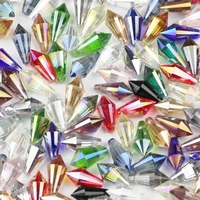 jhnby aaa cone pendant waterdrop austrian crystal beads 5 511mm 50pcs spire glass loose beads for jewelry making bracelet diy