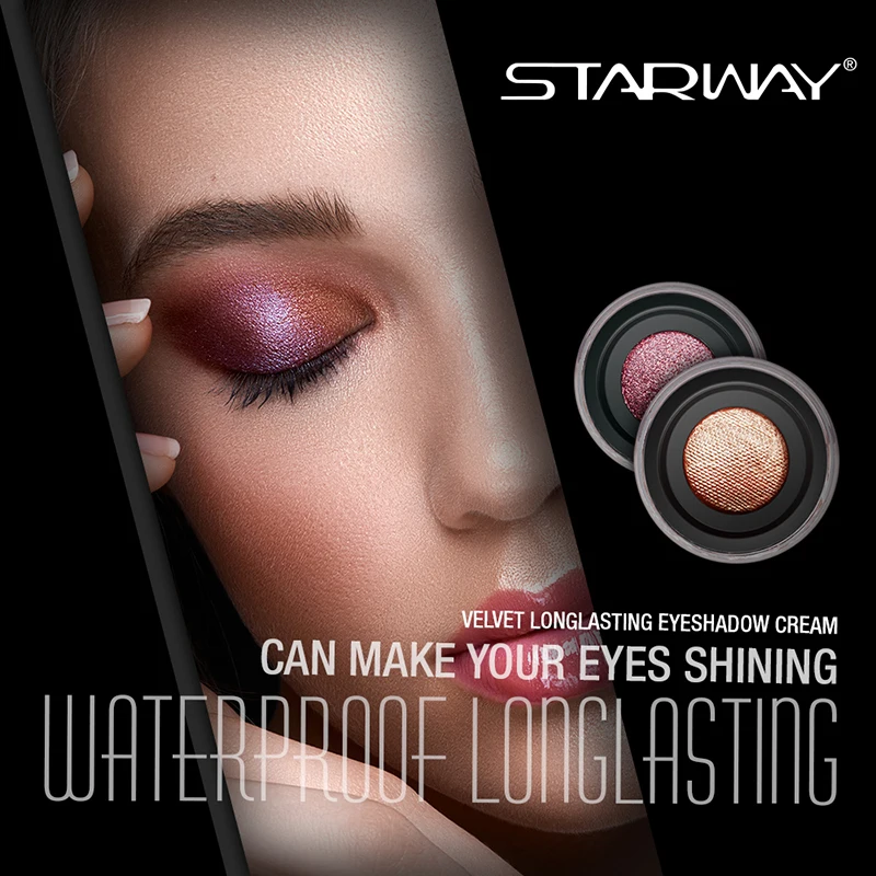 STARWAY тени для век блестящие 6 шт. макияжная Палитра Тени Крем матовые жидкие