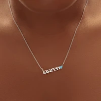 vg 6ym the lowercase block enamel heart nameplate necklace fashion lady pendant necklace alloy jewelry wholesale direct sales