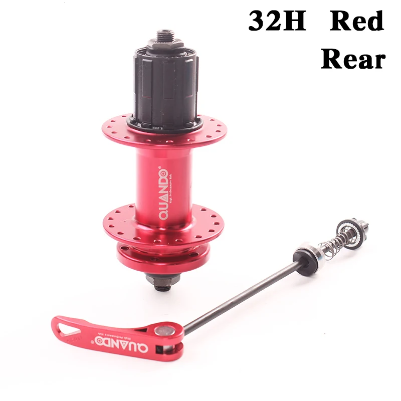 32H Red Rear SMLLOW Mtb велосипедная втулка Spacer Hub 32 36H отверстия для велосипеда MTB горный велосипед Передняя Задняя кассета свободного хода и 6 болтов дисковый тормоз - Цвет: 32H Red Rear