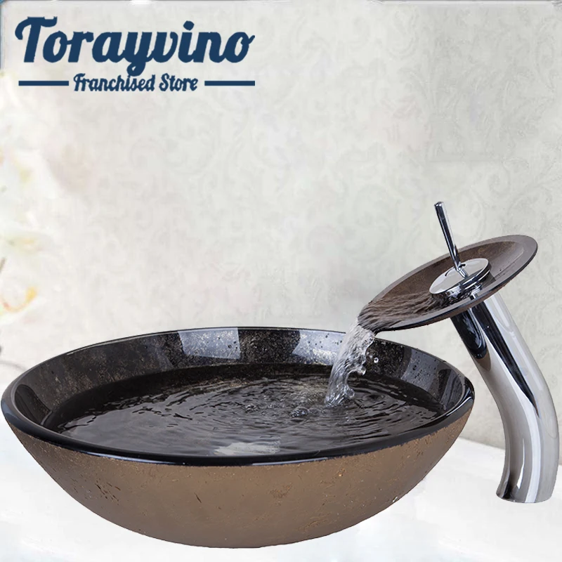 Набор моющих ручных раковин кран для раковины ручная роспись латунный и